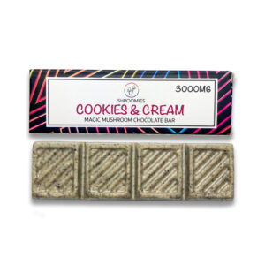 shroomies – cookies and cream chocolate mushroom edibles (3000mg)